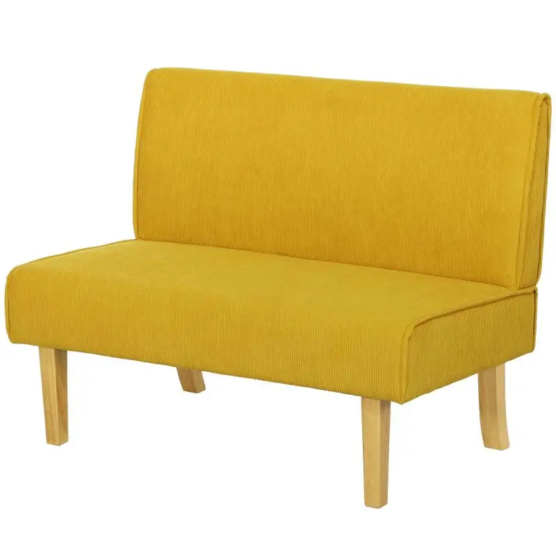Two-Seater Corduroy Sofa, Grey