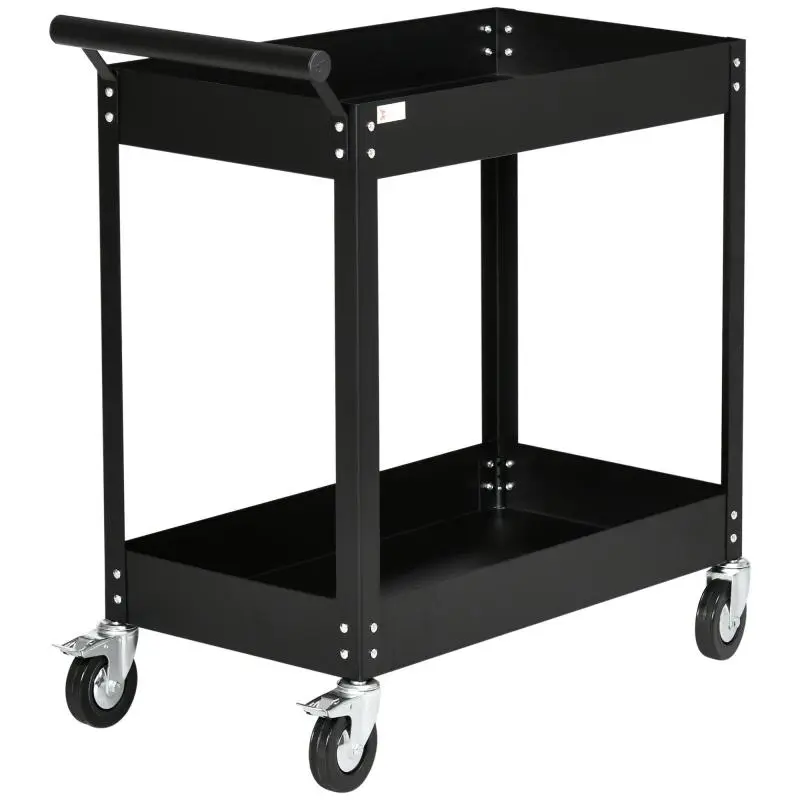 Steel Workshop Trolley with 2 Tiers