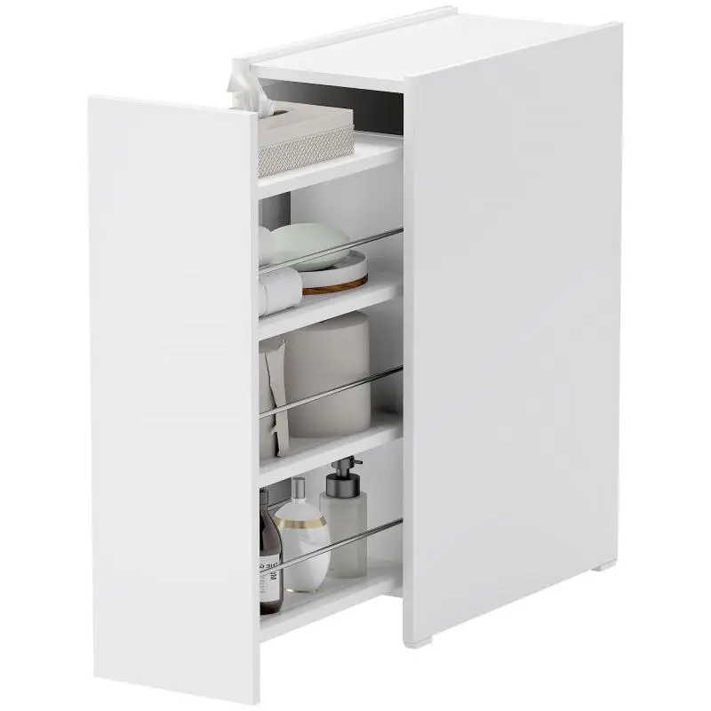 Narrow Bathroom Cabinet with Deep Drawer