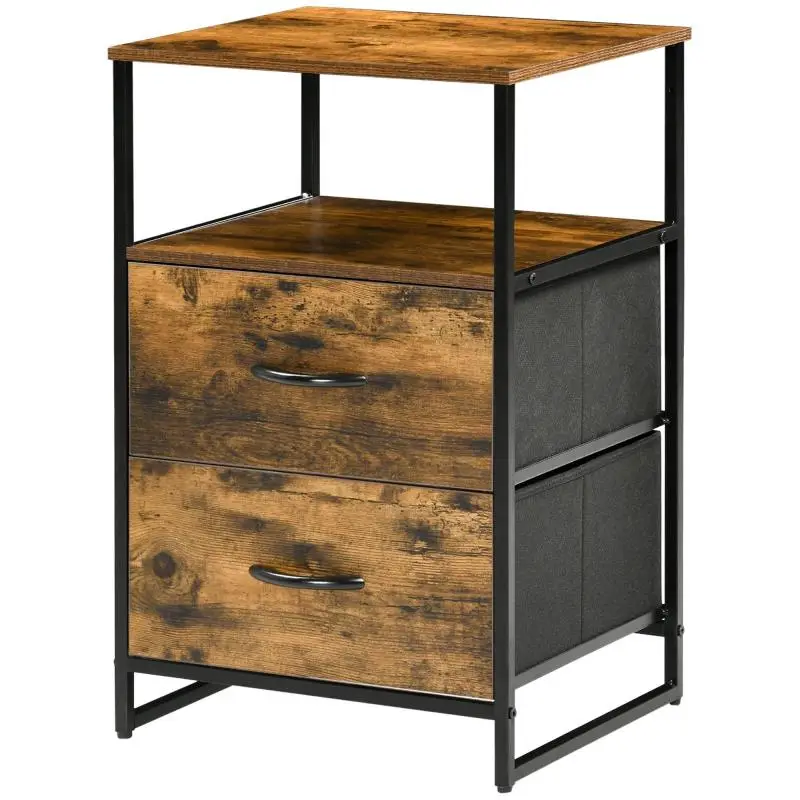 Living Room Cabinet with Fabric Drawers