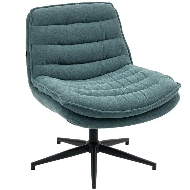 Wide Seat Swivel Office Chair, Dark Green