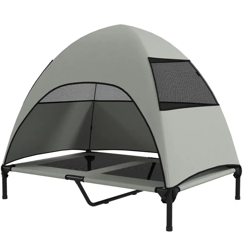 Outdoor Dog Cot with Canopy, 106 × 76 × 99 cm