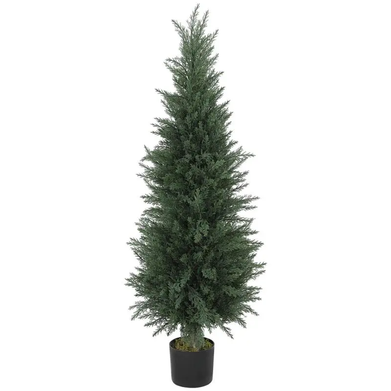 Artificial Cypress Plant with Pot, 120 cm
