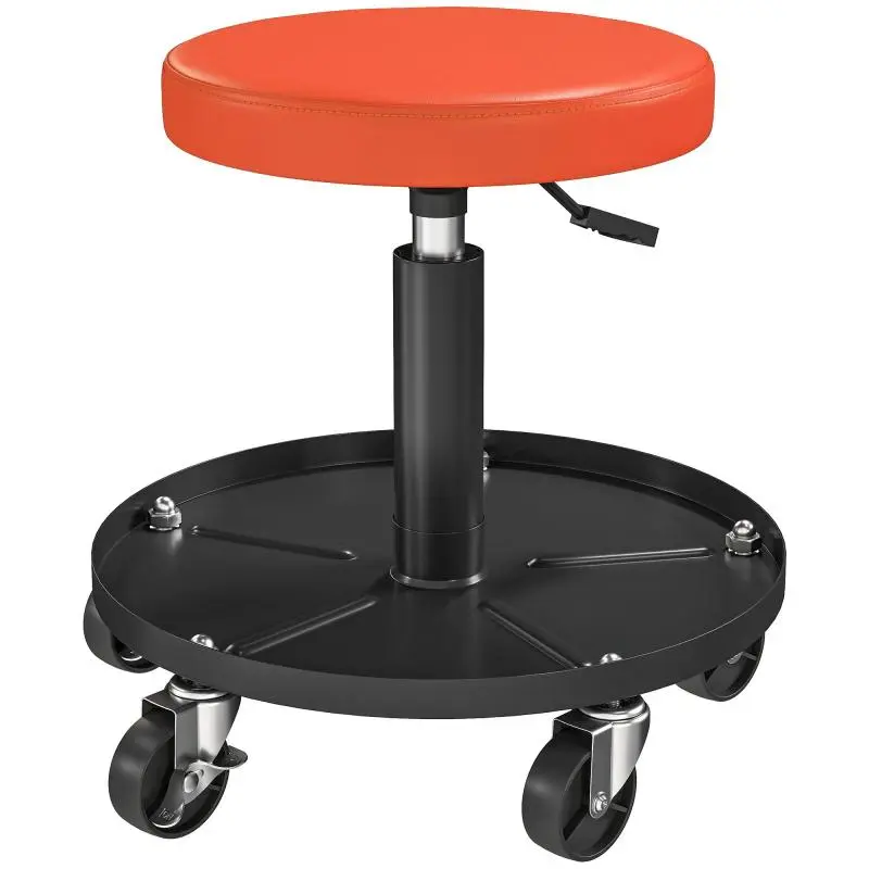 Height-Adjustable Workshop Stool with Wheels