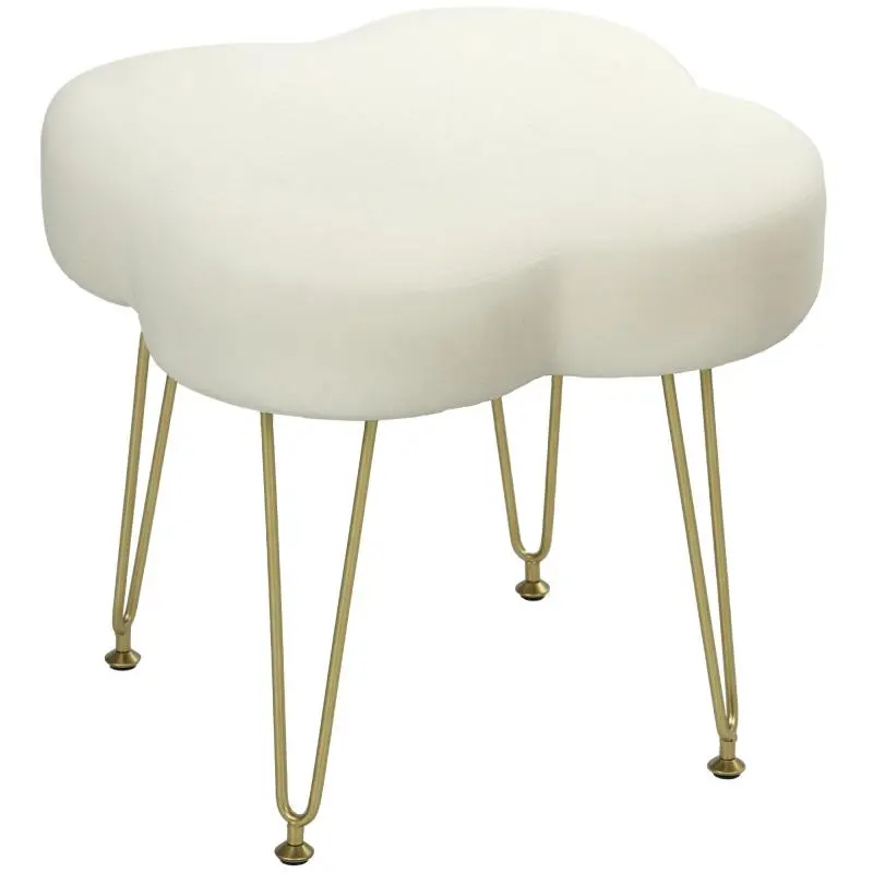 Clover Stool, Cream White