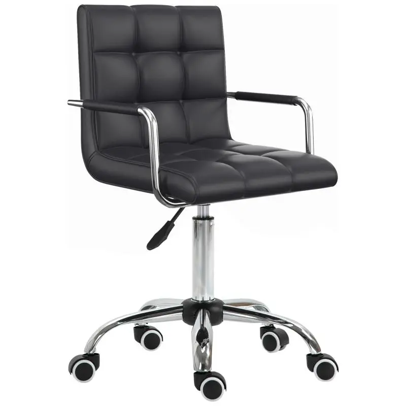 Height-Adjustable Office Chair, White