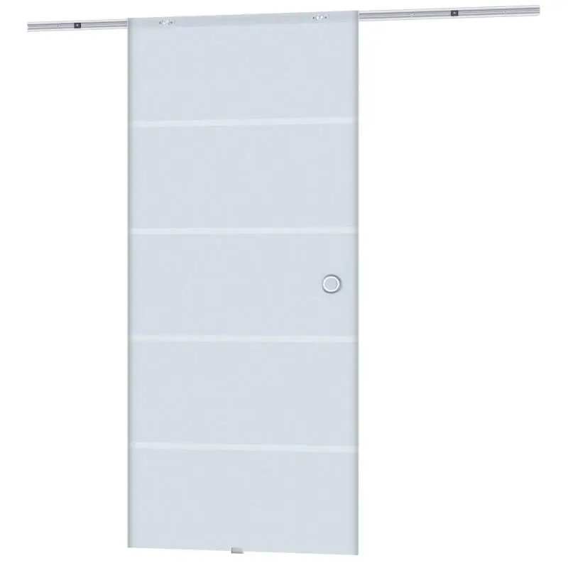 Sliding Glass Door, Partially Frosted, 90 × 205 cm