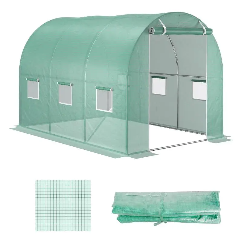Greenhouse Cover, 3 x 2 x 2 m, Green