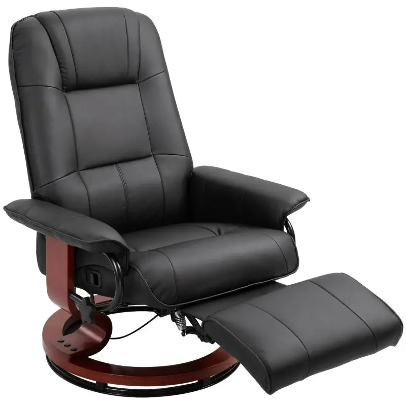 TV Recliner with 360° Swivel, Black