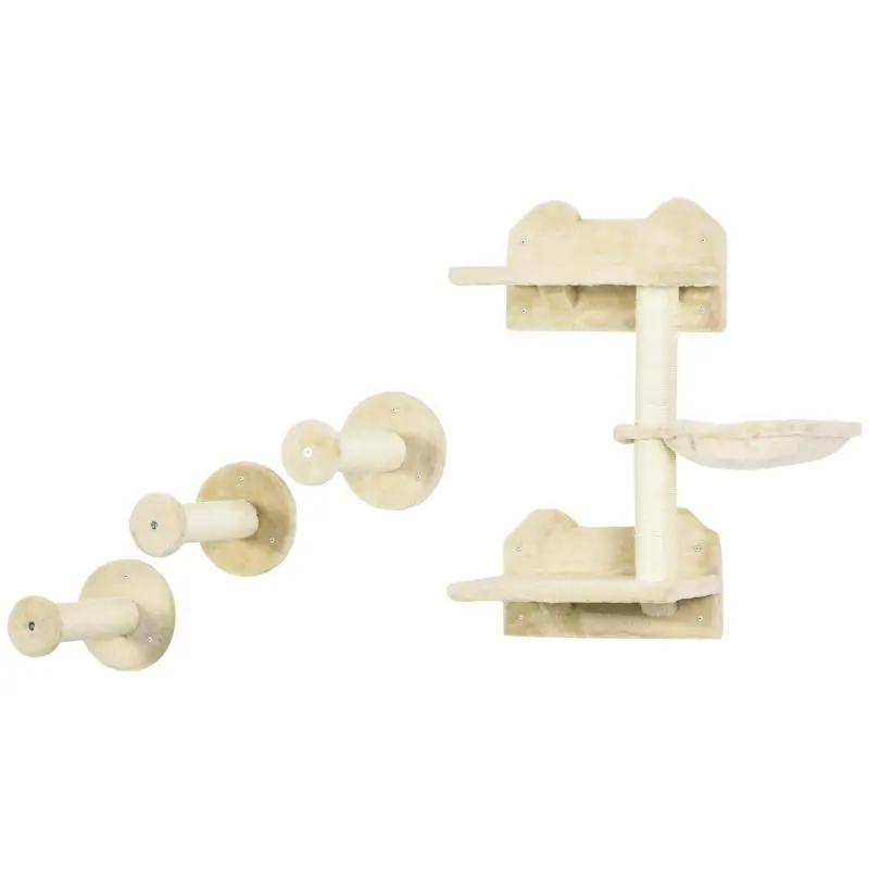 Wall-Mounted Cat Climbing Set, 4-Piece