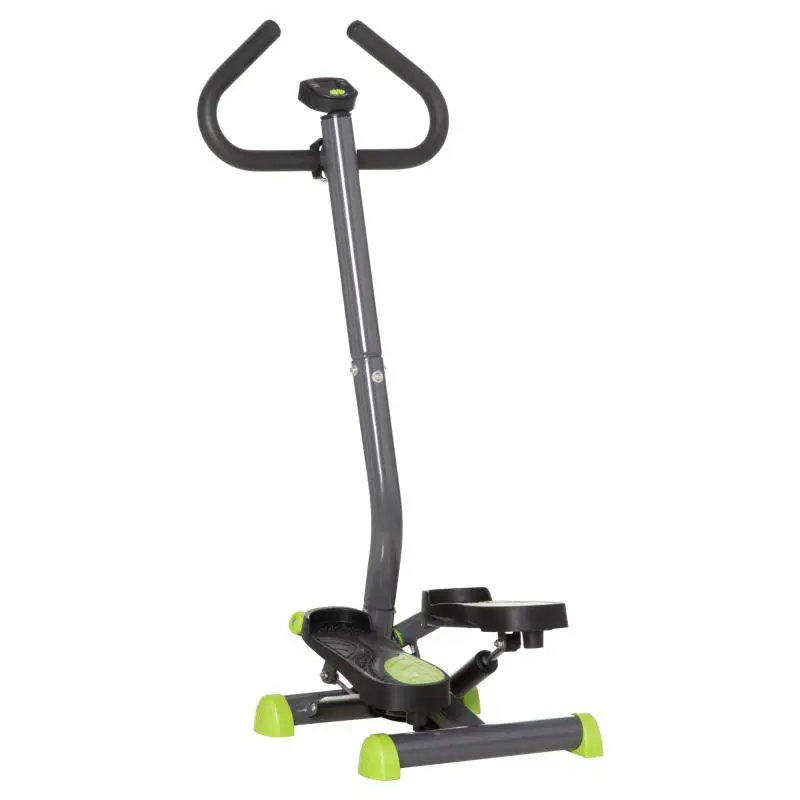 Stepper with LCD monitor 55 x 44 x 108cm Steel Grey+Green+Black