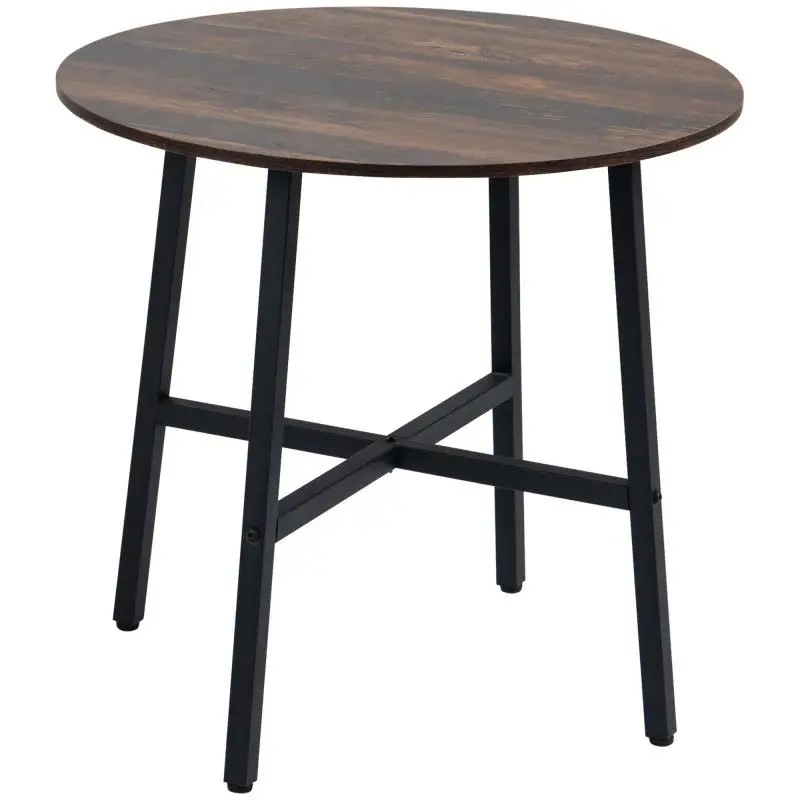 Dining table / kitchen table, large table, industrial design, rustic design, Ø80 x 76 cm, brown