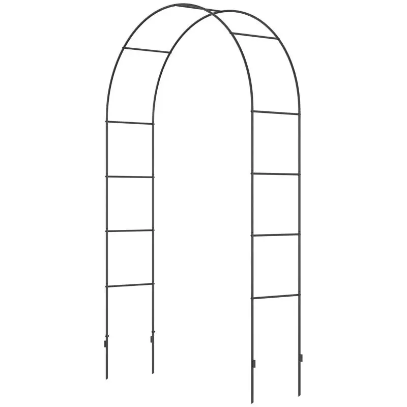 Metal Garden Arch, 240 cm, Black