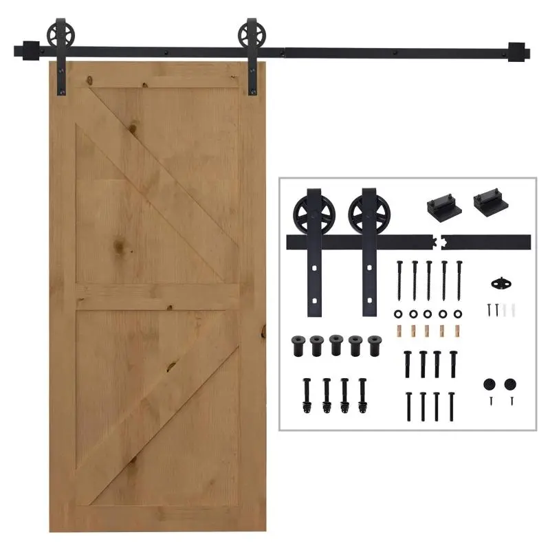 Sliding Door Track Kit, 200 cm, Black