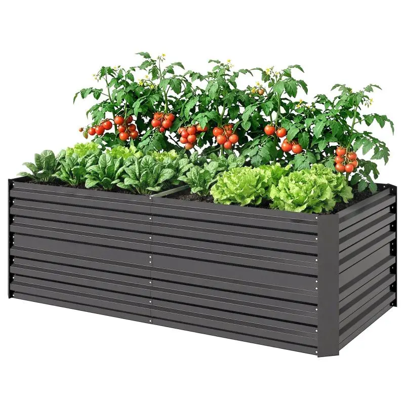 Steel Raised Planter, 180 × 90 cm