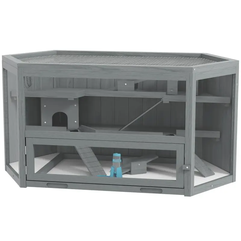 Hamster Cage with 3 Levels and Removable Tray