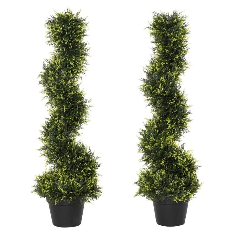 Artificial Spiral Cedar Tree, 90 cm, Green