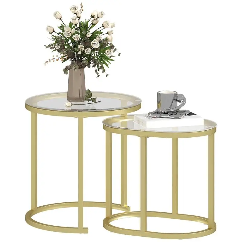 Set of 2 Stackable Coffee Tables