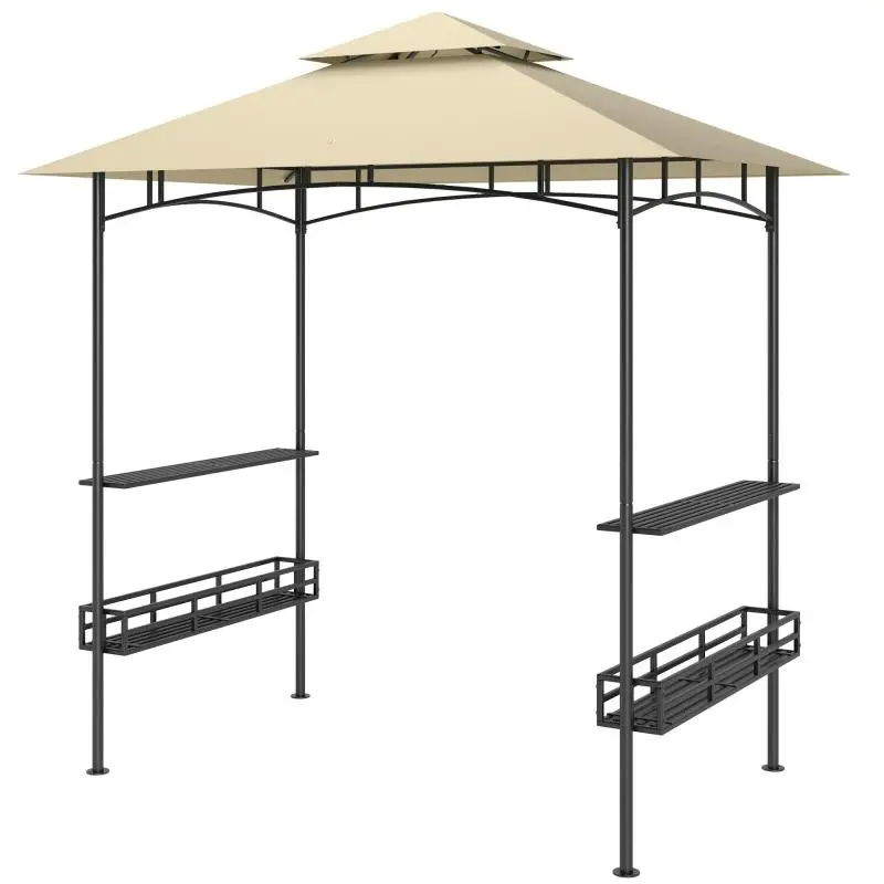 BBQ Gazebo with Shelves and Storage Baskets