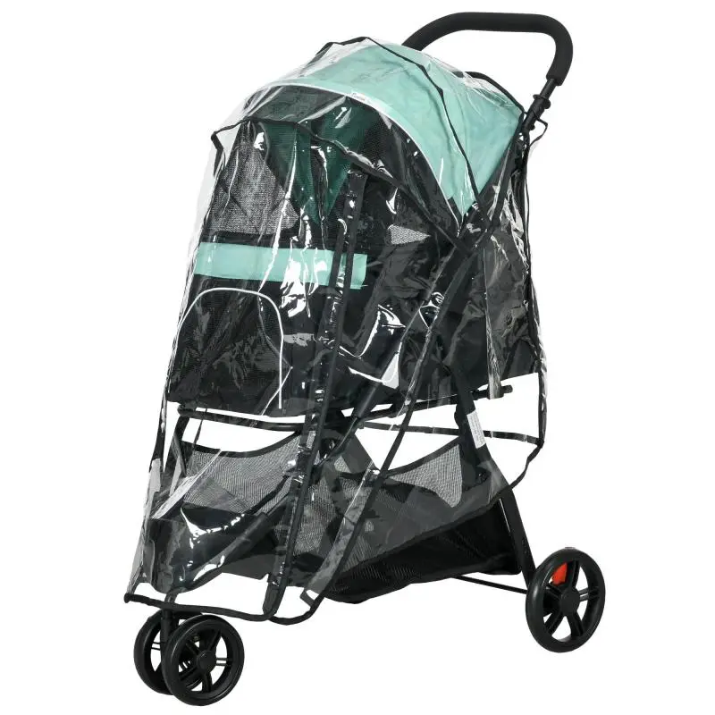 Foldable Pet Stroller with Rain Cover