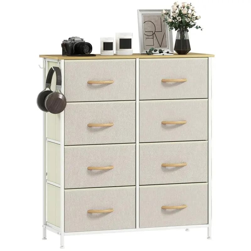 Chest of Drawers with 8 Fabric Drawers