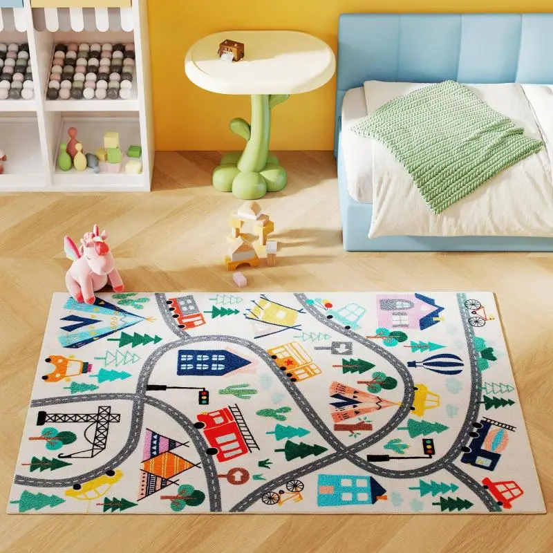 Area Rug with Highway Pattern, 160 × 120 cm