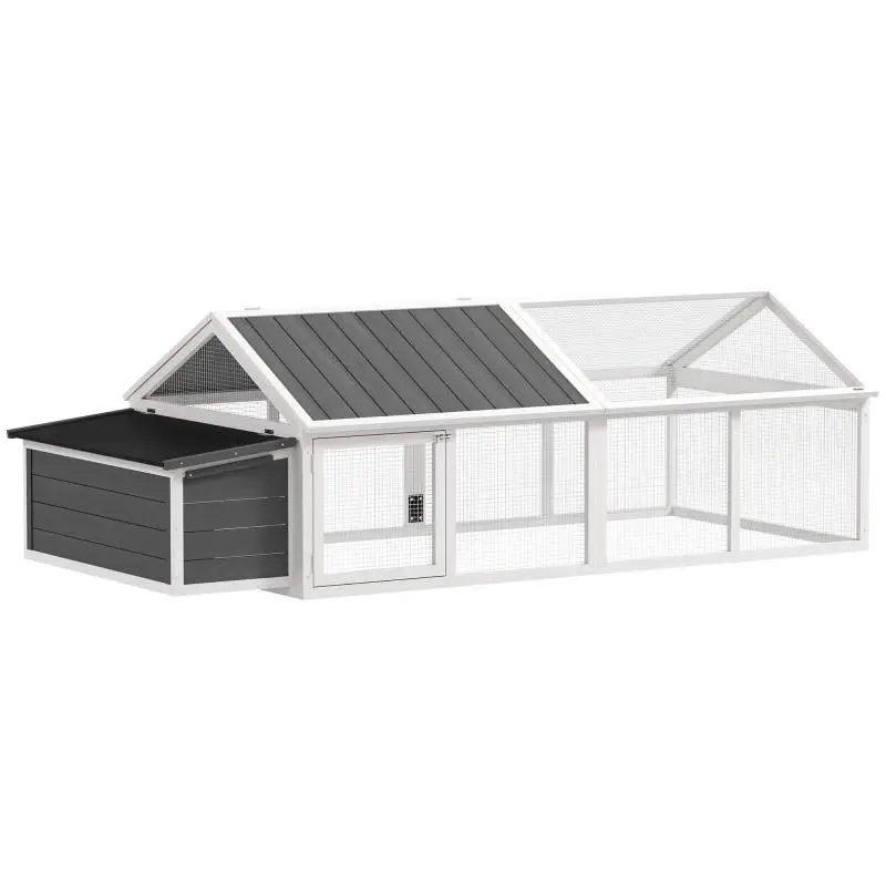 Chicken Coop with Nesting Box, 240 x 112.5 x 76 cm