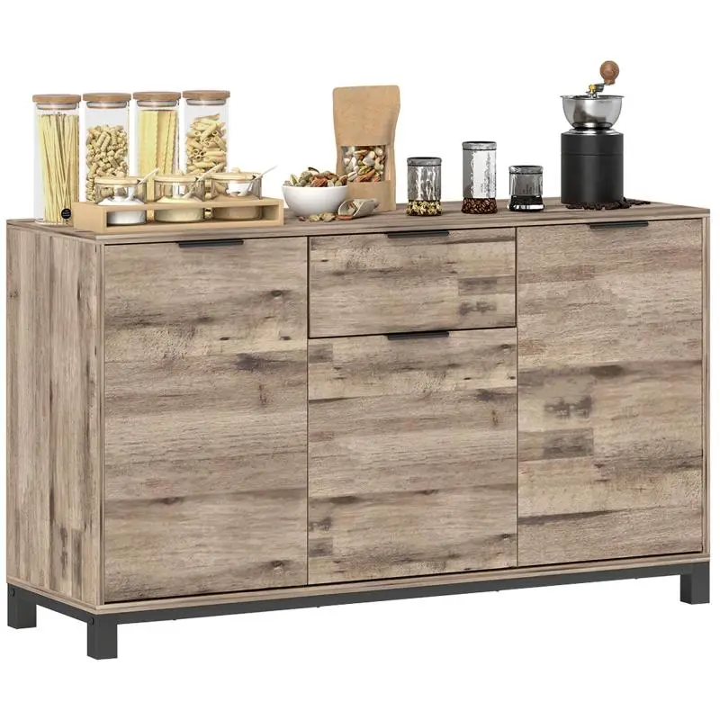 Sideboard with Drawer and 3 Cabinets