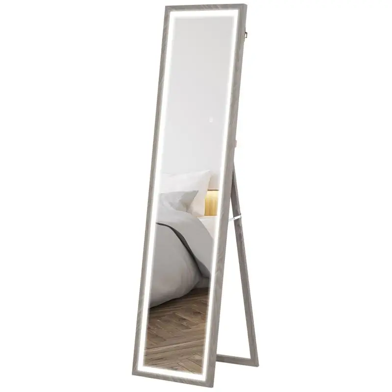 Full-Length Mirror with LED Lighting, 40 x 160 cm