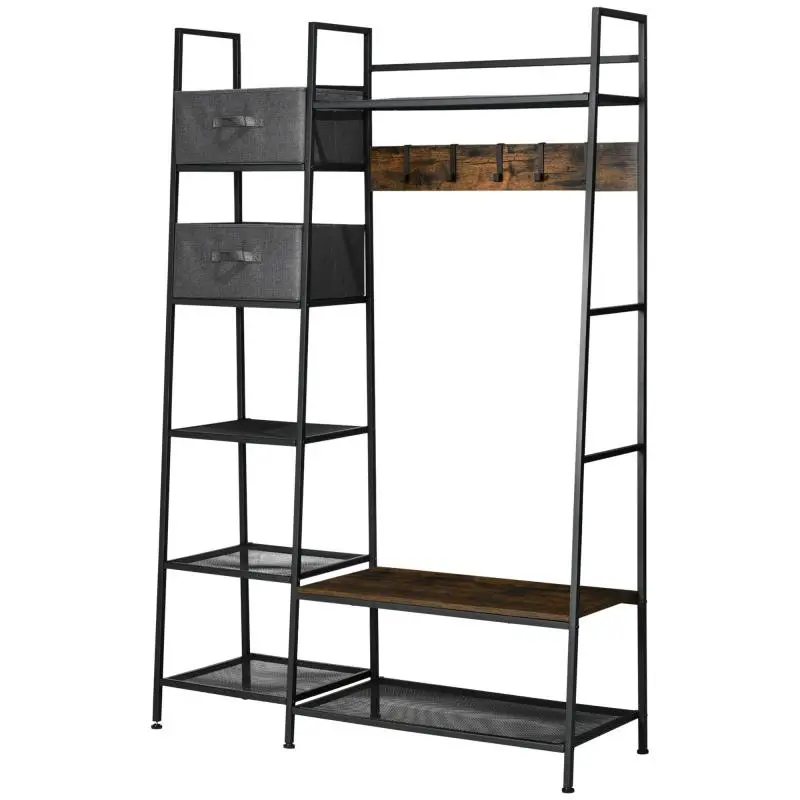 Hall Tree Entryway Storage Unit, 125 cm