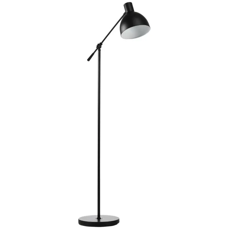 Floor Lamp with Adjustable Arm and Shade, Black