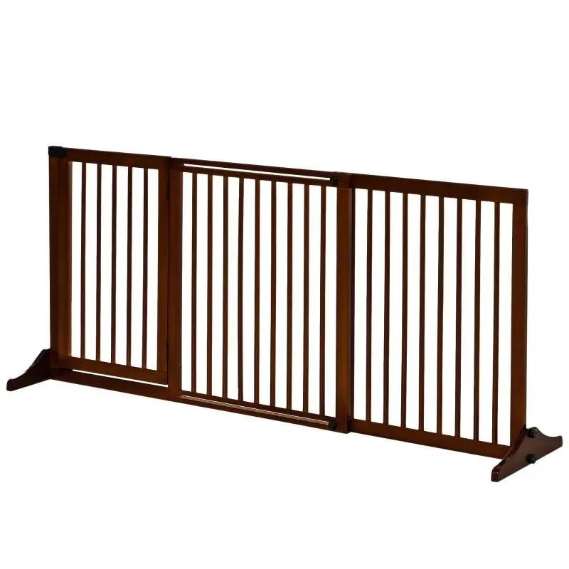 Freestanding Adjustable Dog Barrier Gate, 113–166 × 71 cm