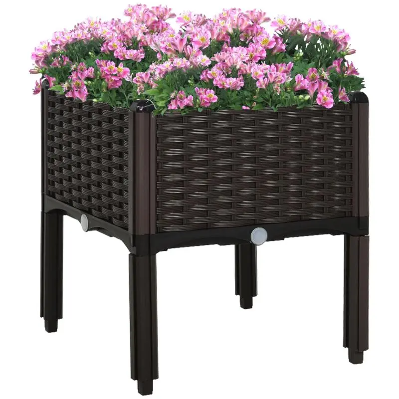 Raised Planter Box, 40 cm, Brown