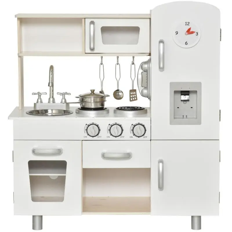 Kids Play Kitchen with Oven, White