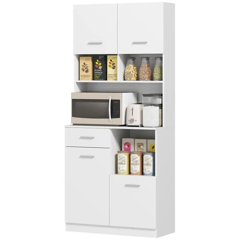 White Kitchen Cabinet with Drawer and Soft-Close Doors