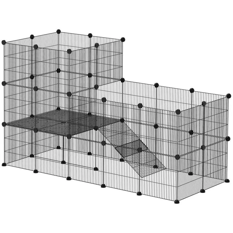 Dwarf Rabbit Enclosure with Ramp, 140 x 70 x 105 cm