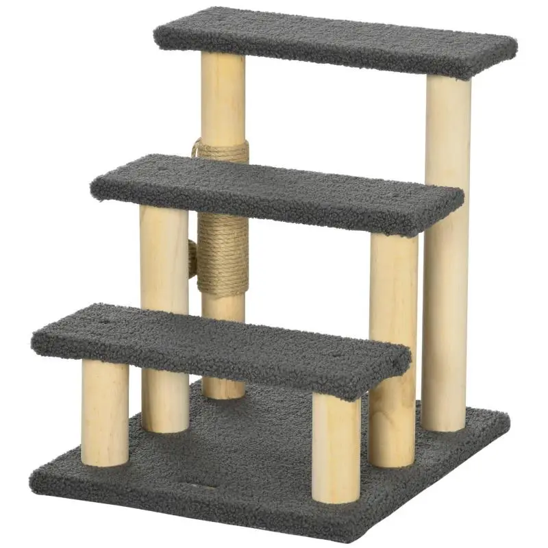 Cat Steps Scratching Post with Play Ball