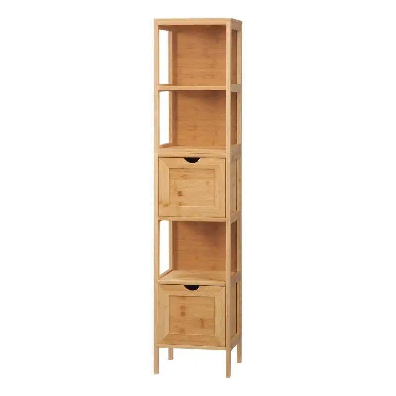 Bathroom Cabinet with 3 Shelves and 2 Drawers
