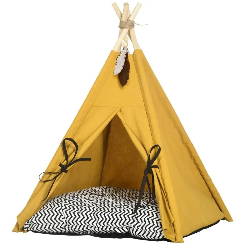 Pet Bed with Teepee Design, 60 × 60 cm