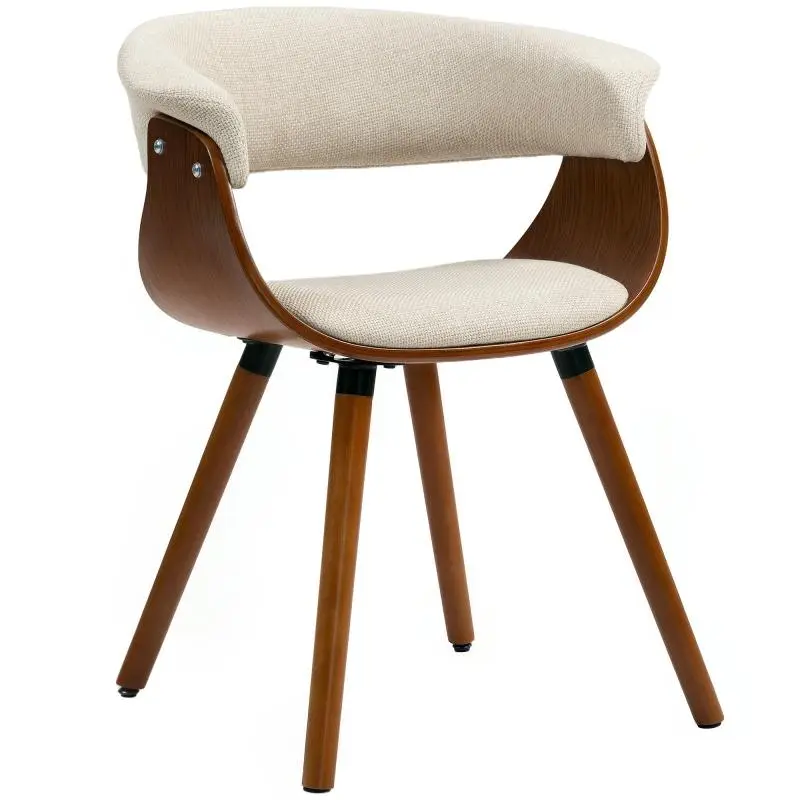 Dining Chair with Curved Backrest