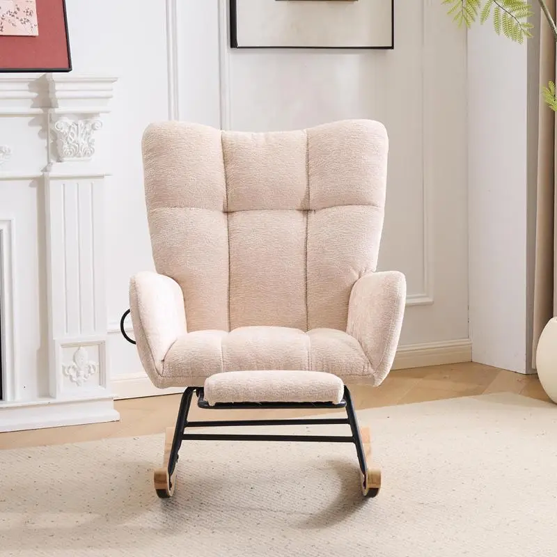 Rocking Chair with Footrest, 63 × 92 × 89 cm