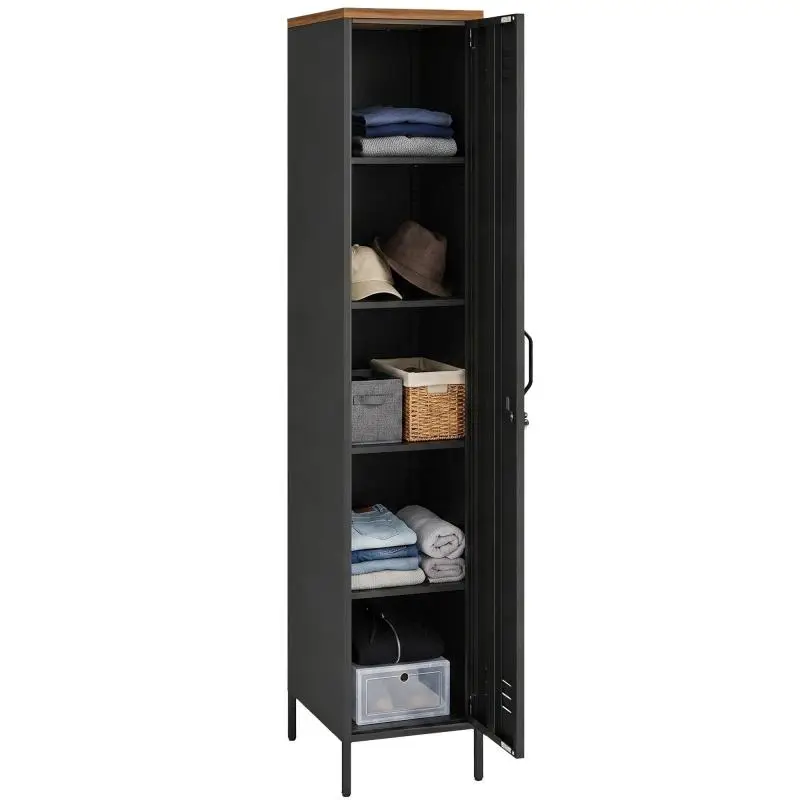 Metal Storage Cabinet, Black