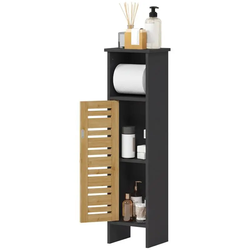 Bathroom Storage Cabinet with Toilet Paper Holder