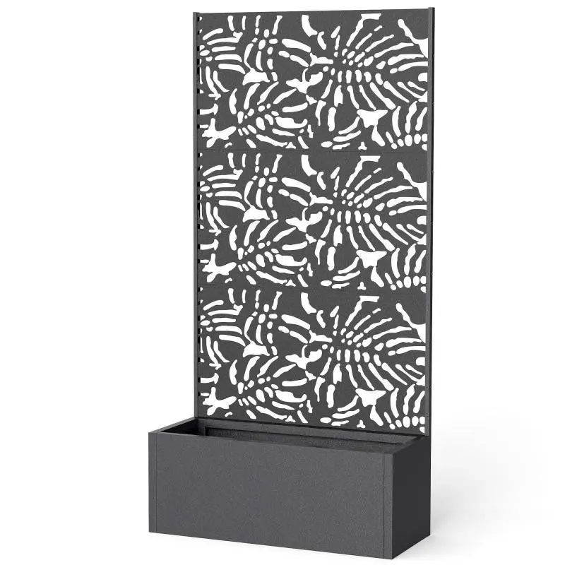 Metal Planter with Trellis and Privacy Screen, 180 cm