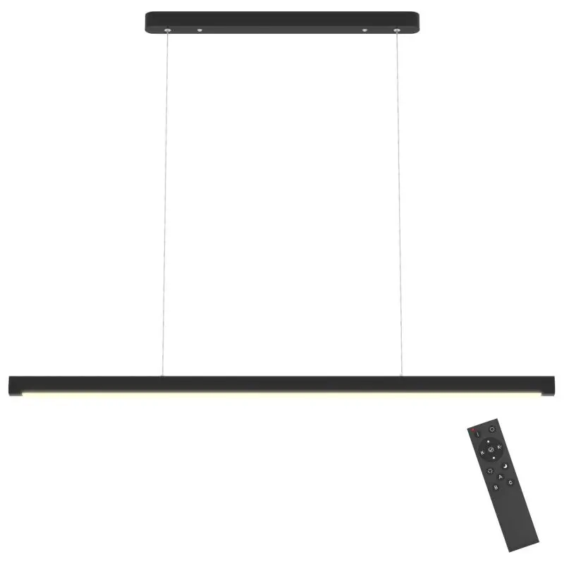 Linear Pendant Light with Remote Control, 114 cm