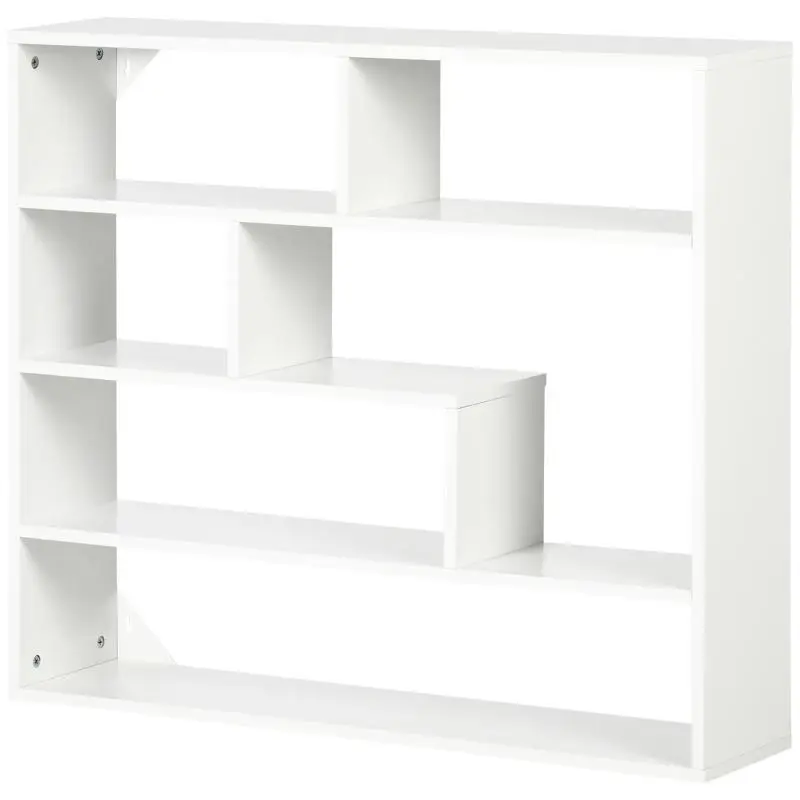 4-Tier Wall-Mounted Bookshelf, White