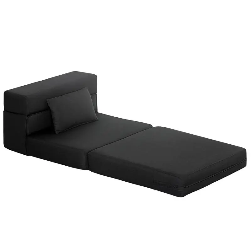 Convertible Floor Chair Bed, Black