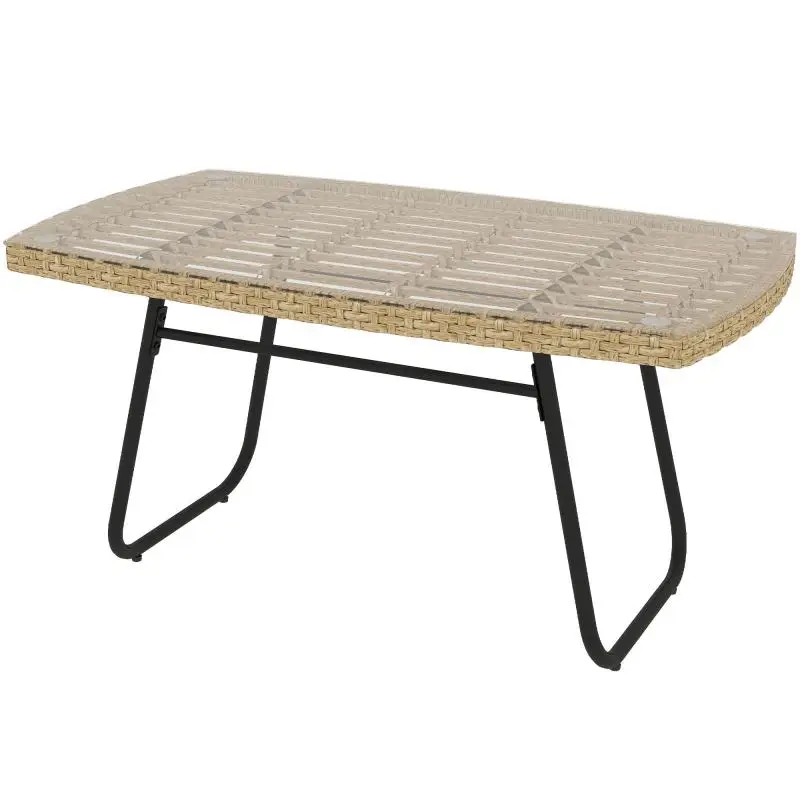 Poly-Rattan Garden Table, 90 x 50 x 45 cm