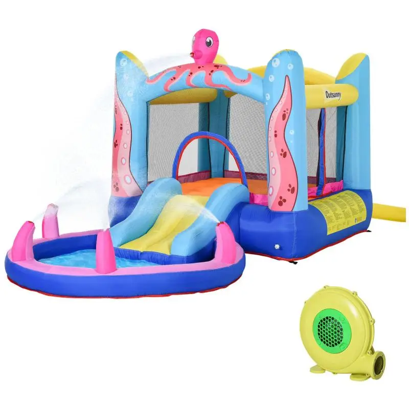Inflatable Bouncy Castle with Slide and Pool