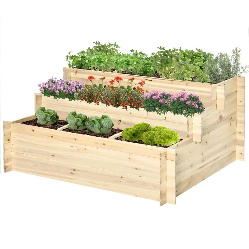 3-Tier Raised Garden Bed, 117 cm